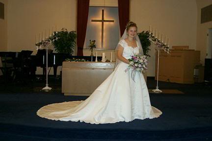 Christy at our wedding