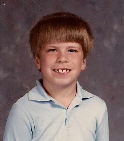 School portrait of me when I had my "porcupine" haircut.