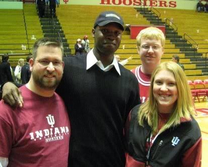 My brother and cousins with Indiana Hoosiers great Calbert Cheaney