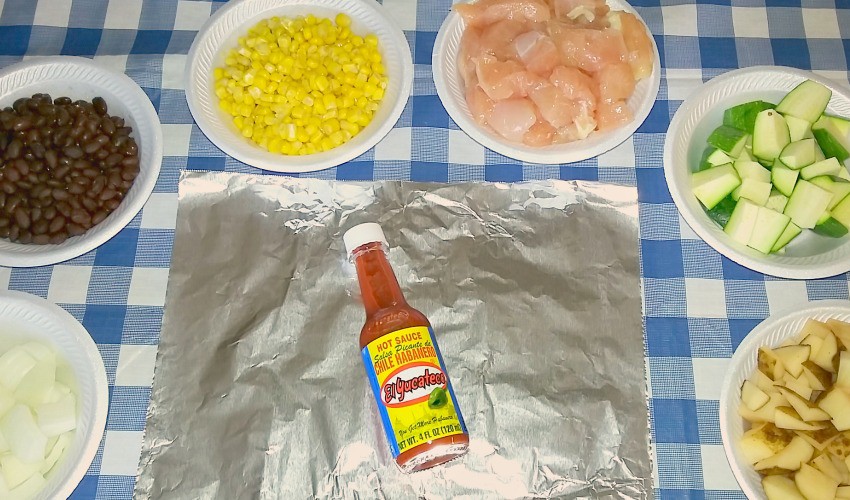 Southwest Chicken Foil Dinners Ingredients [AD] #KingOfFlavor