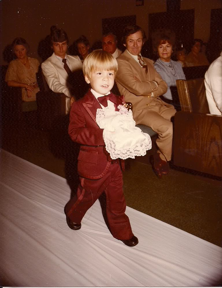 Me as a Ring Bearer at Aunt Patsy and Uncle Don's wedding
