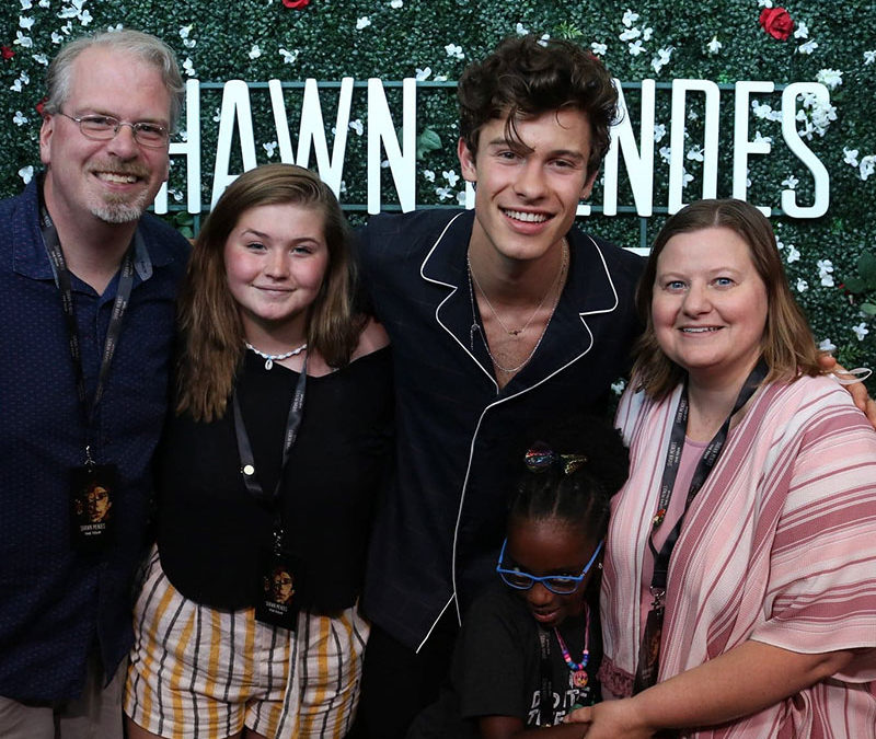 Our family with Shawn Mendes before the concert in St. Louis