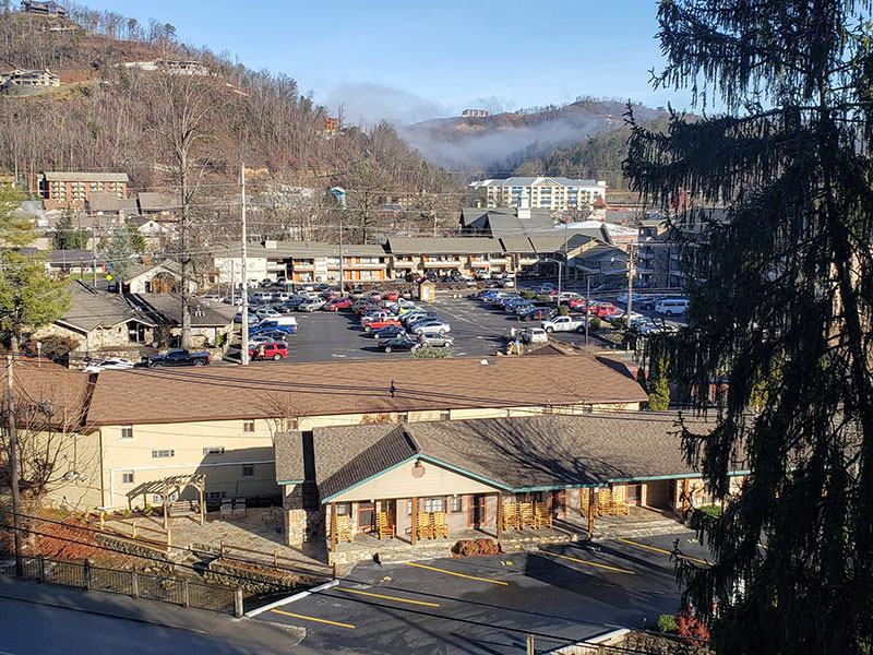 View of Gatlinburg from our condo during our Tennessee Christmas