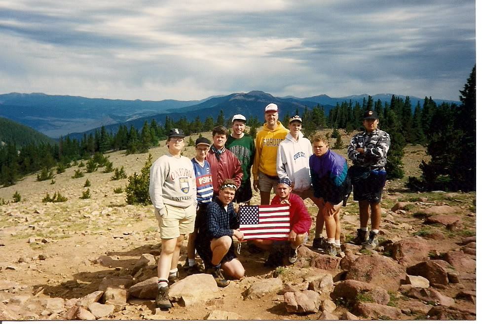 Philmont crew on top of Mt. Phillips