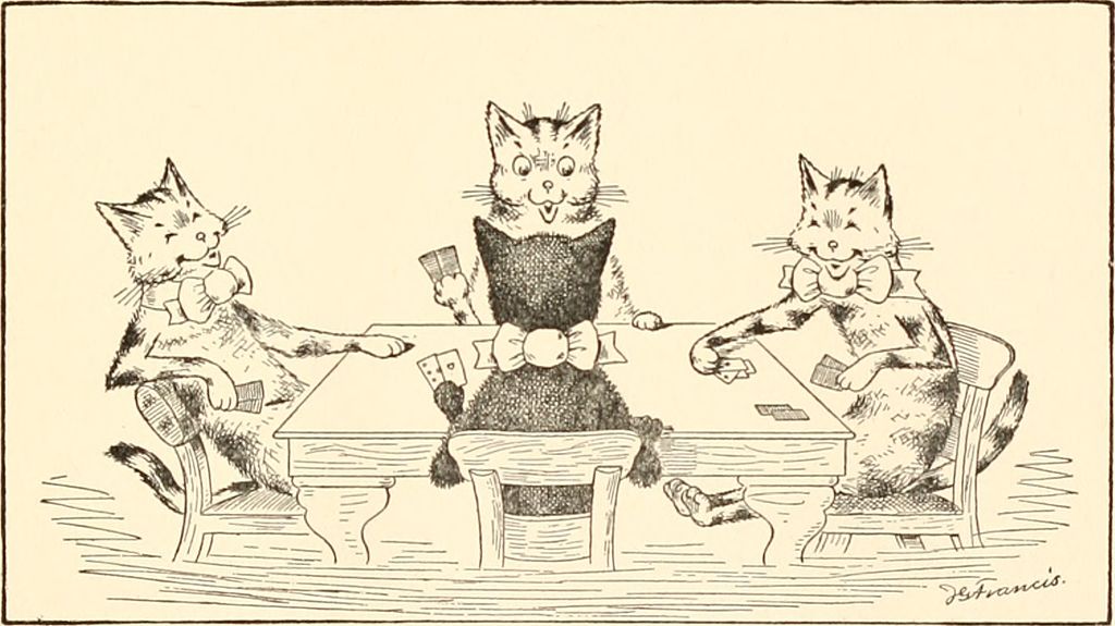 Cats playing Euchre