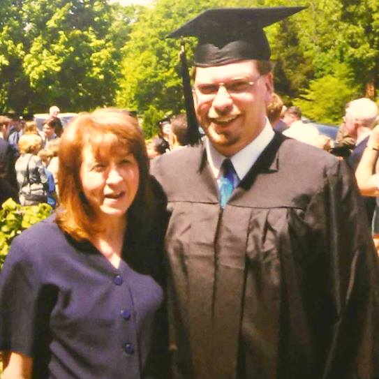 Me with Mom at my graduation from Milligan College
