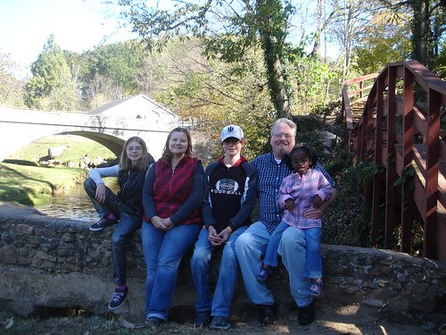 Sitting with my family near where my creeking took place in Buffalo Creek at Milligan College.