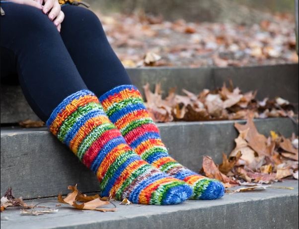 Wool socks are one of many great Christmas gift ideas you can find at Darn Good Yarn.