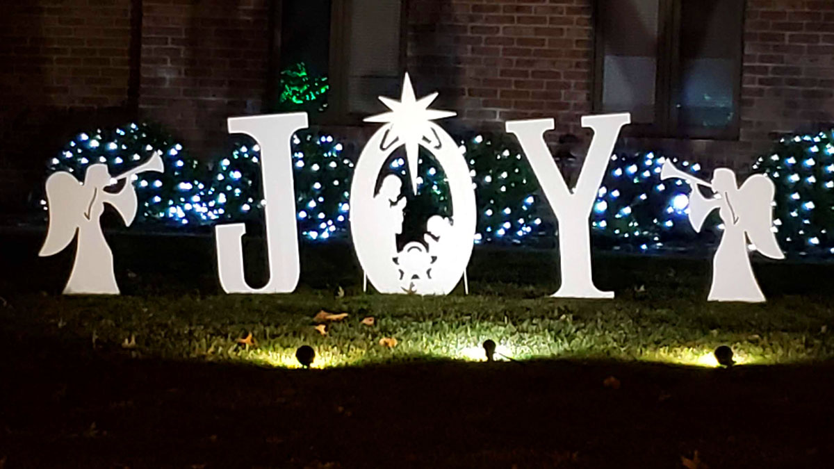 Joy yard sign