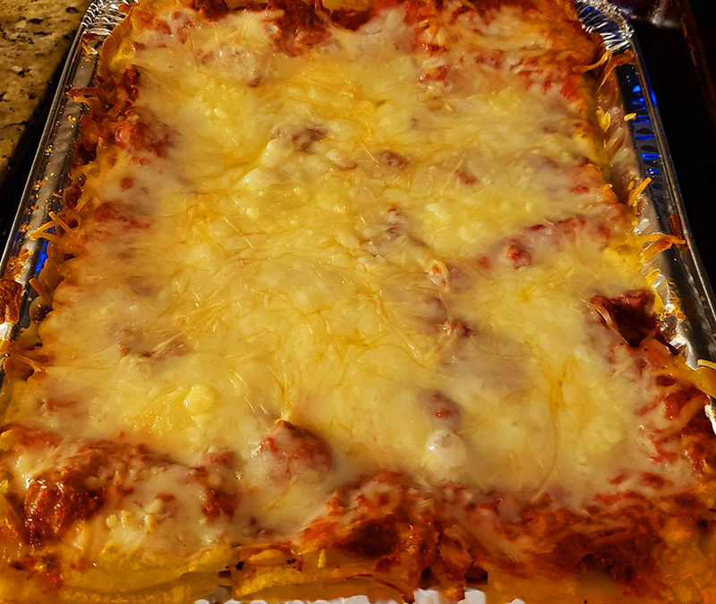 Meaty, cheesy, gooey lasagna from Give a Friend Lasagna