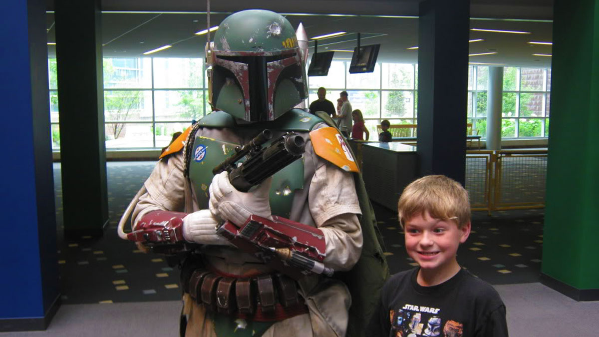 Aiden and Boba Fett in 2010