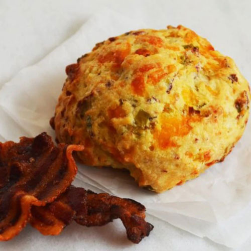 Bacon, Cheddar, and Chive scone from Seven Sisters Scones is perfect for Galentine's Day brunch.
