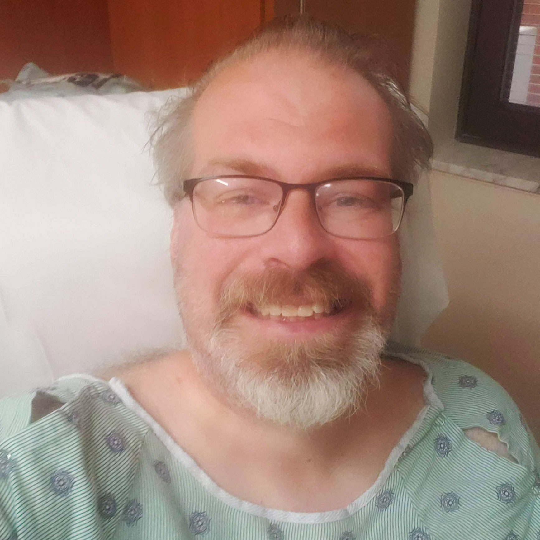 Selfie I took of myself in my hospital room
