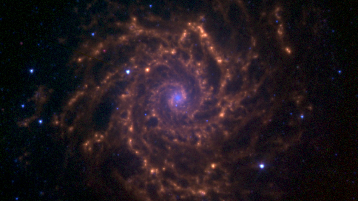 The center of M74 galaxy via NASA.